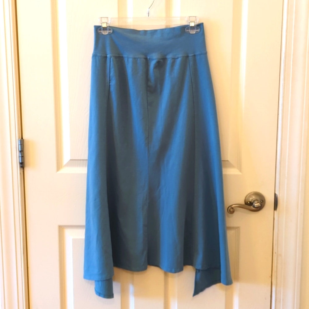 Prairie Cotton blue A-line skirt, Small.